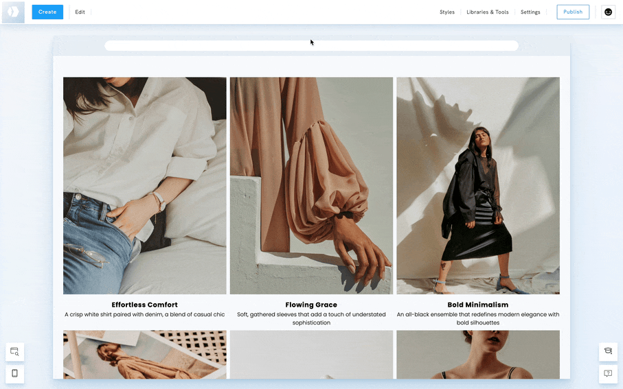 Style Subtitles of Image in Portfoliobox
