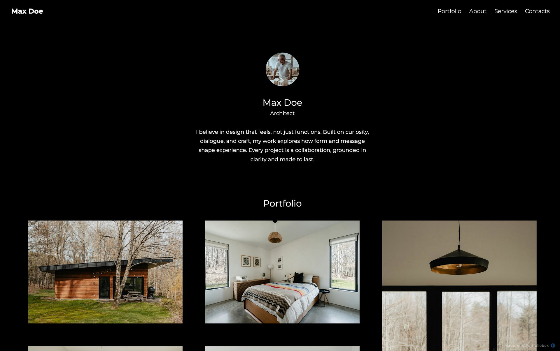 建築家ポートフォリオテンプレート