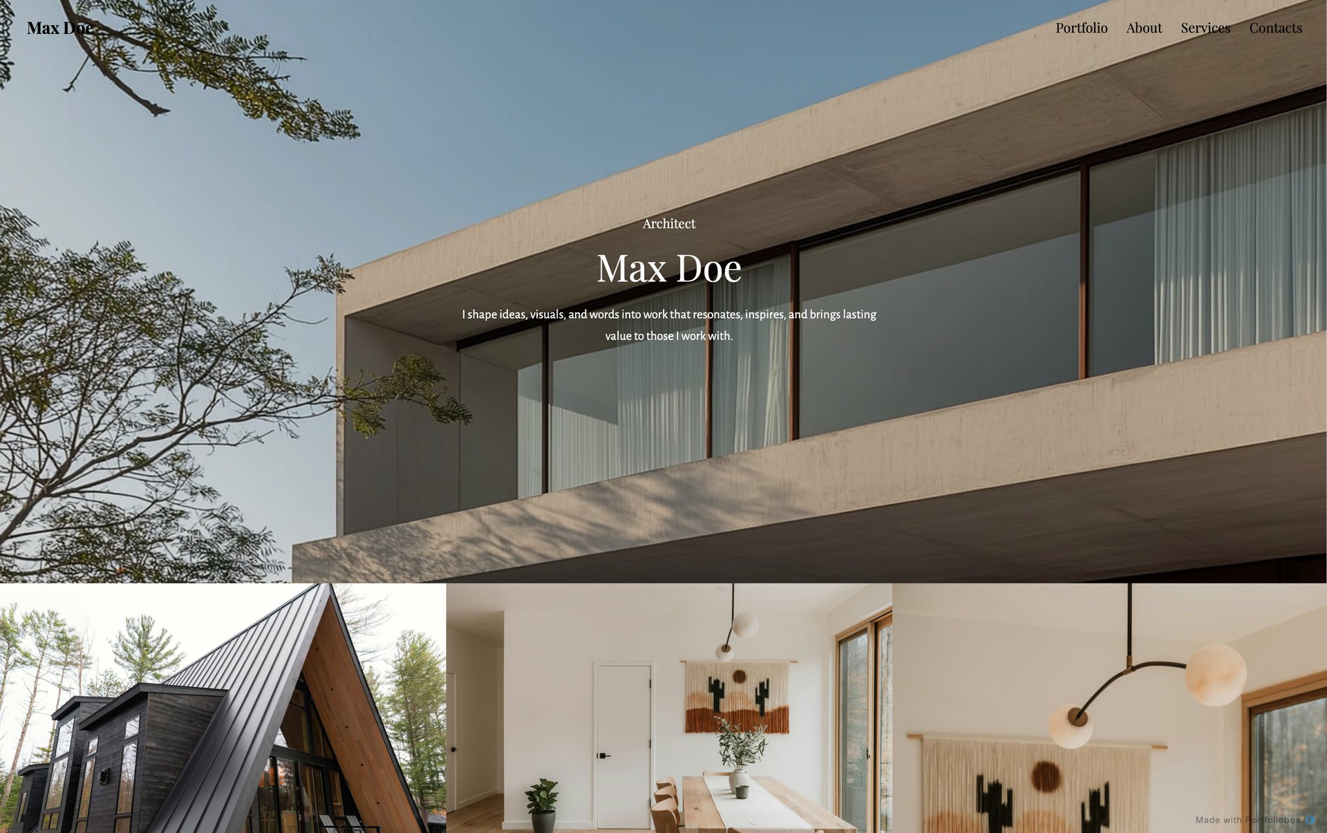 建築家ポートフォリオテンプレート