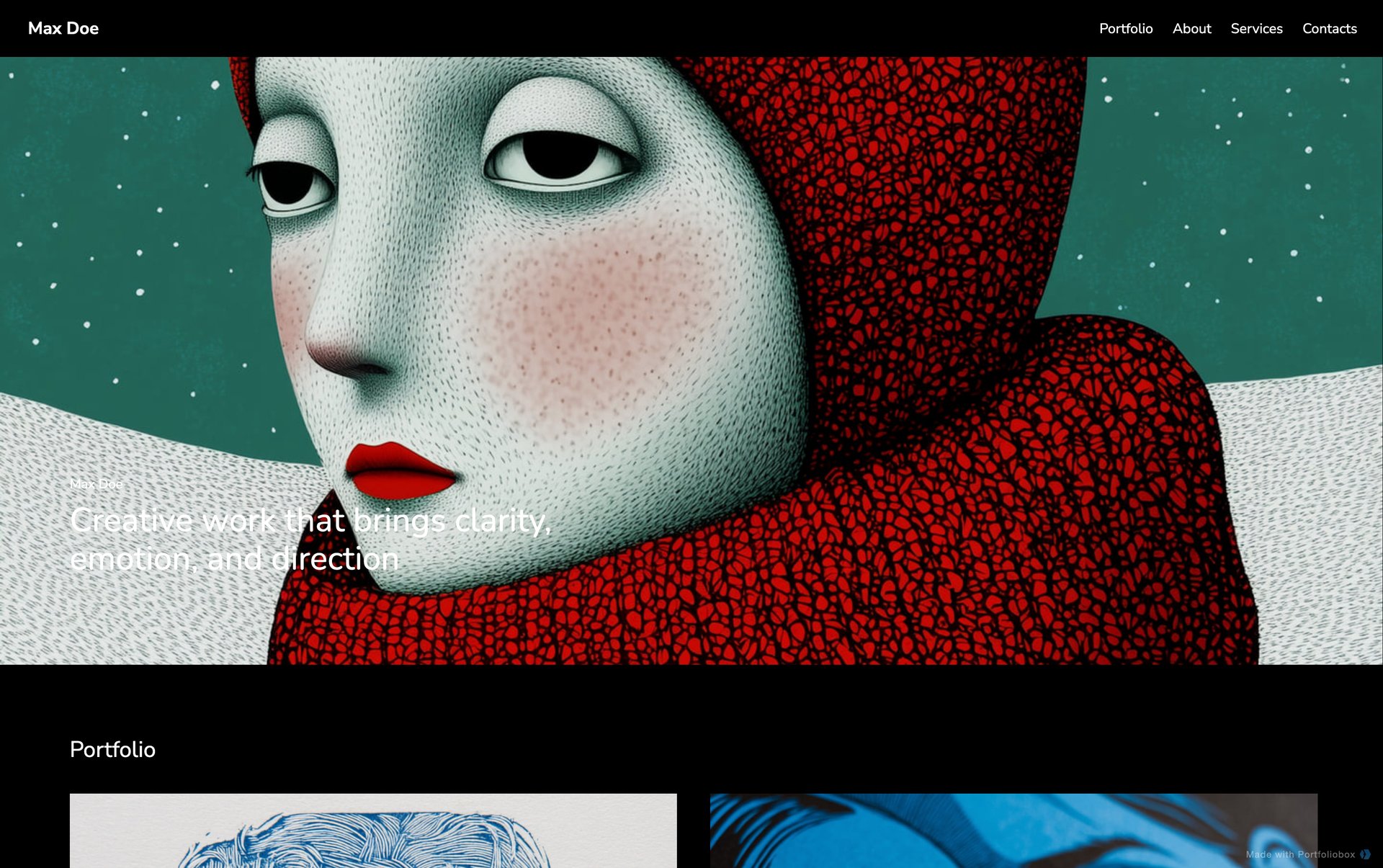 アーティスト ポートフォリオ テンプレート