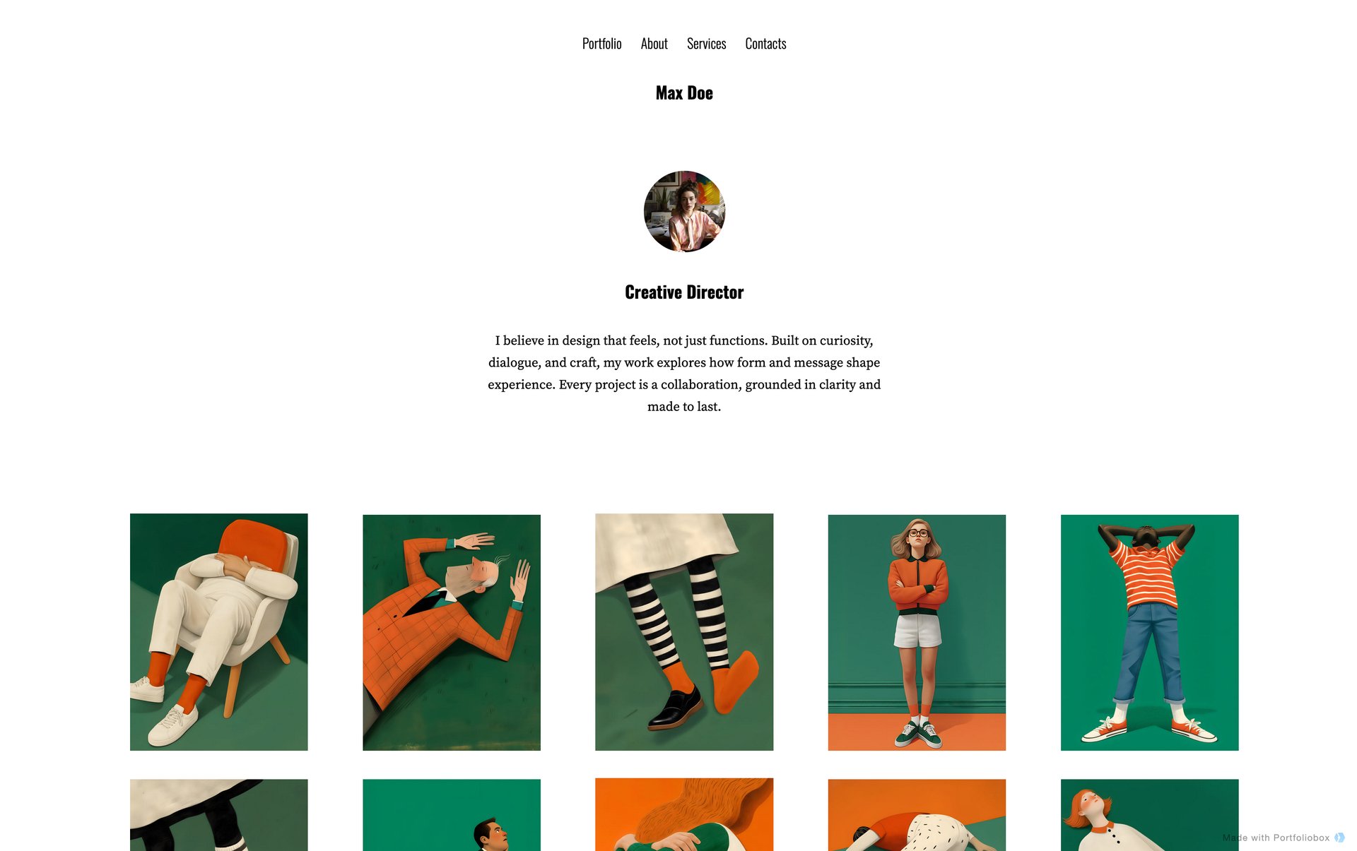 アーティスト ポートフォリオ テンプレート