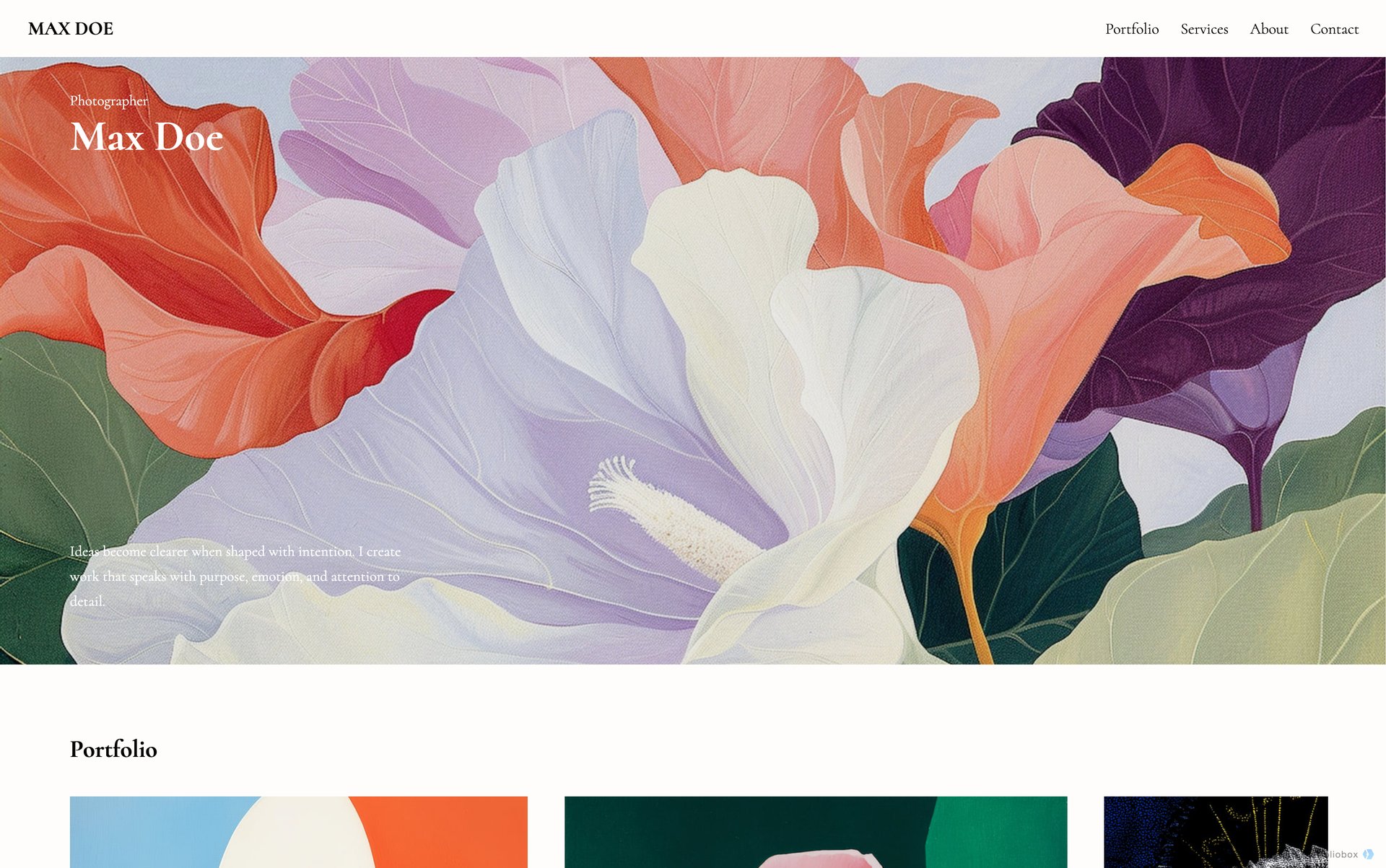 アーティスト ポートフォリオ テンプレート