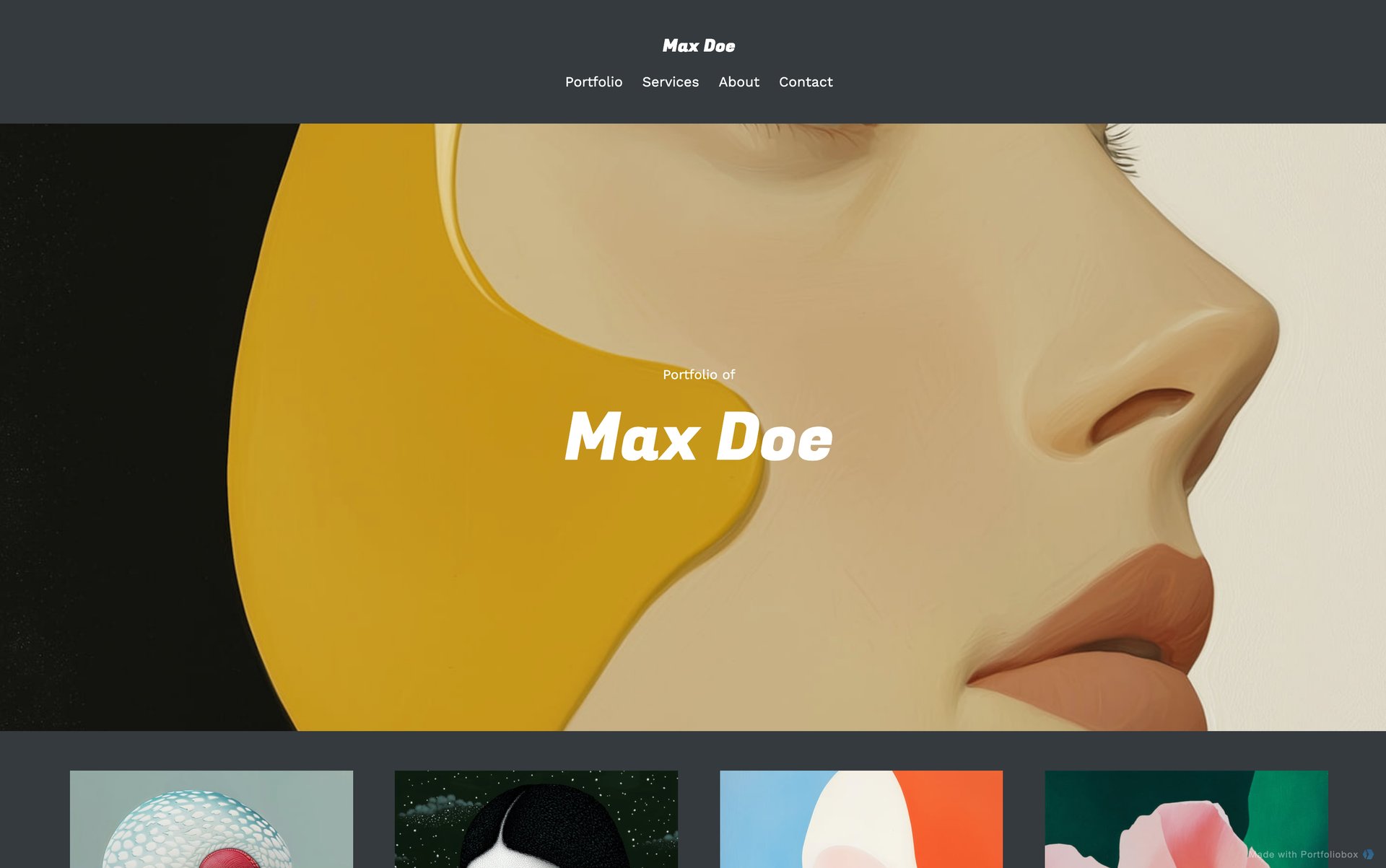 アーティスト ポートフォリオ テンプレート