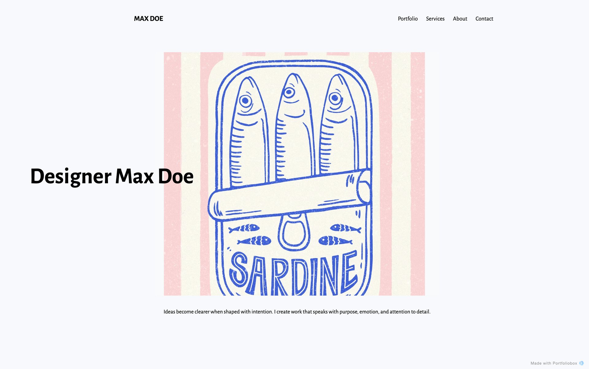 デザイナーのポートフォリオテンプレート