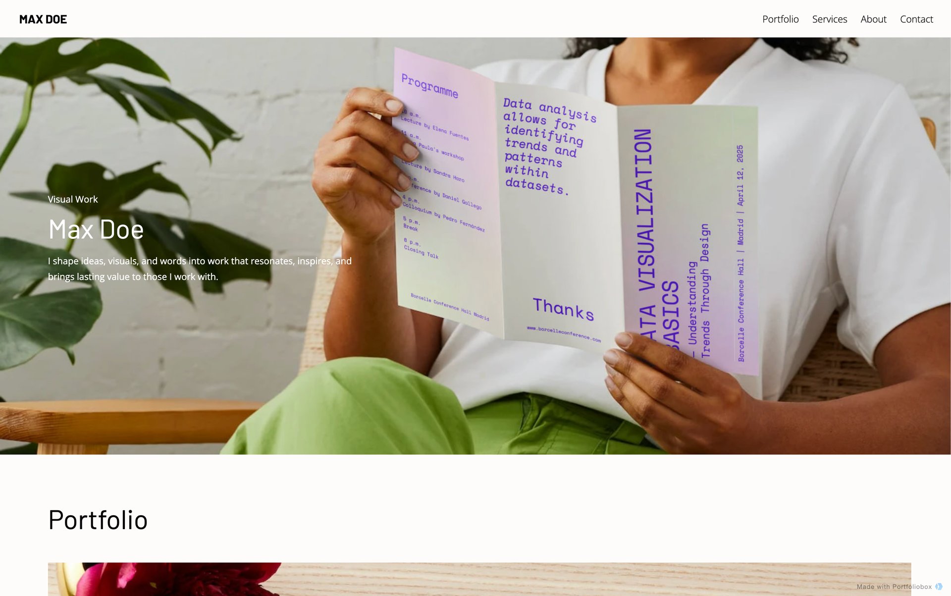 デザイナーのポートフォリオテンプレート