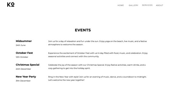 鮮やかなイベントテンプレート