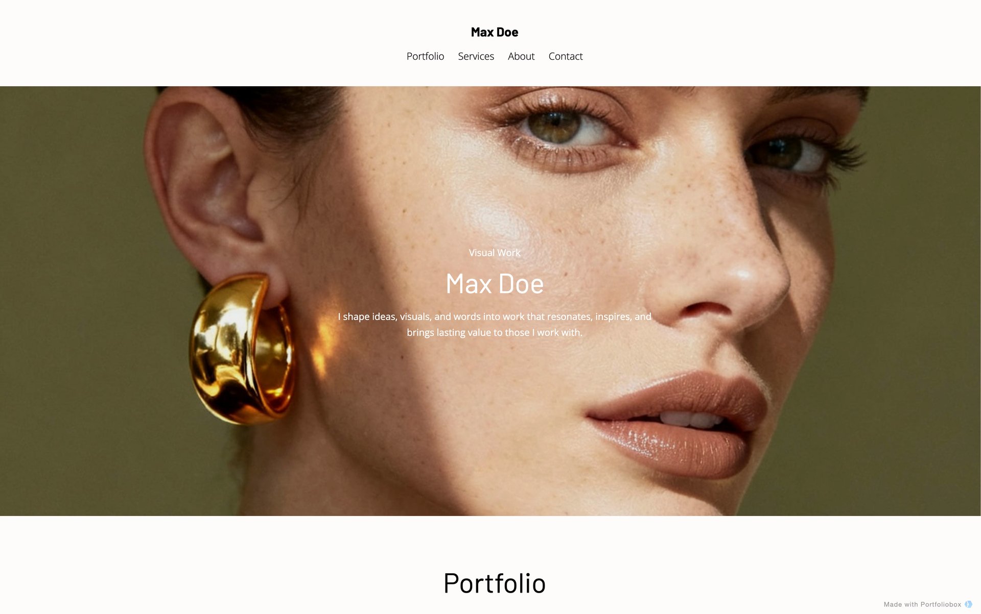 モデルポートフォリオテンプレート