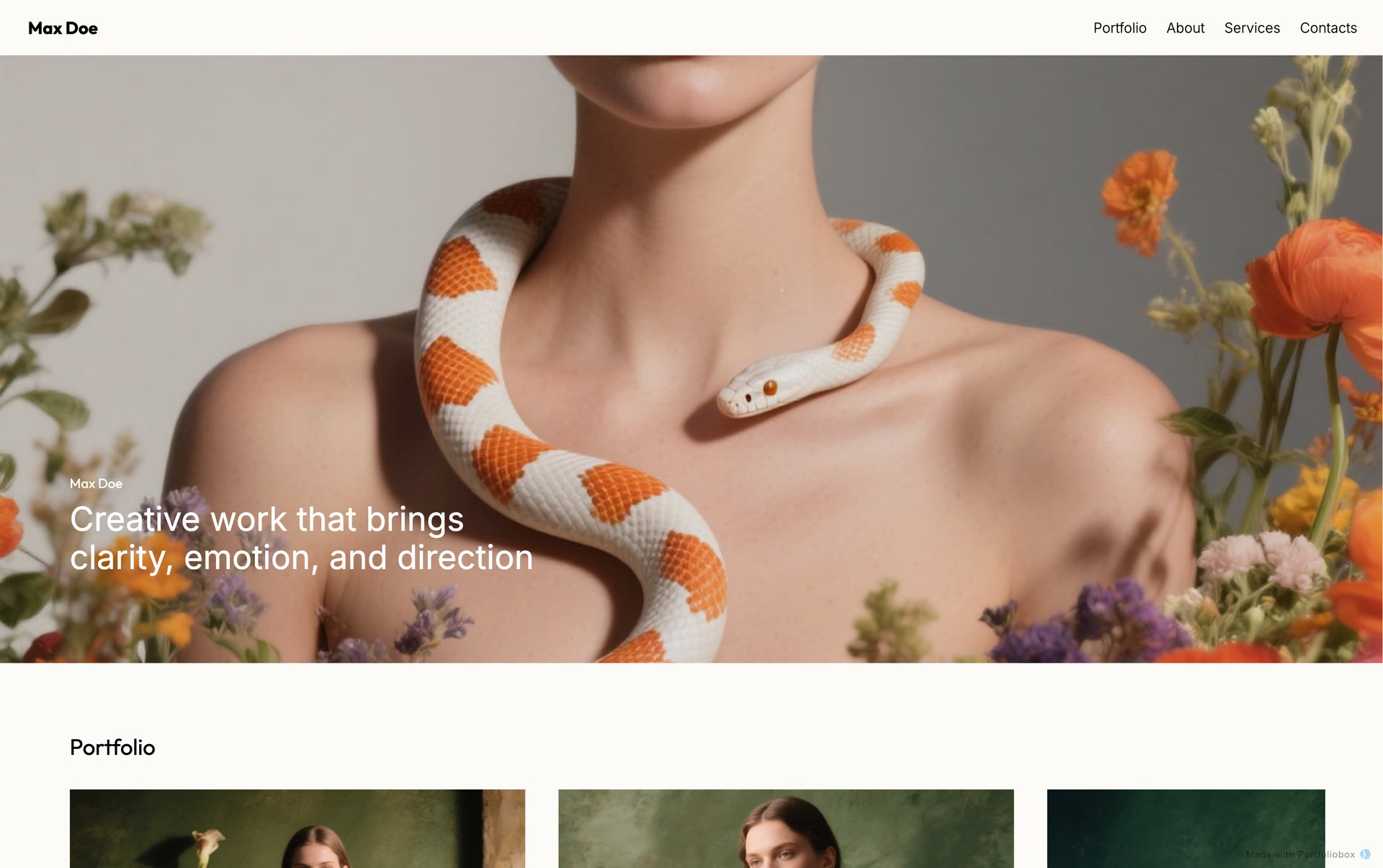 モデルポートフォリオテンプレート