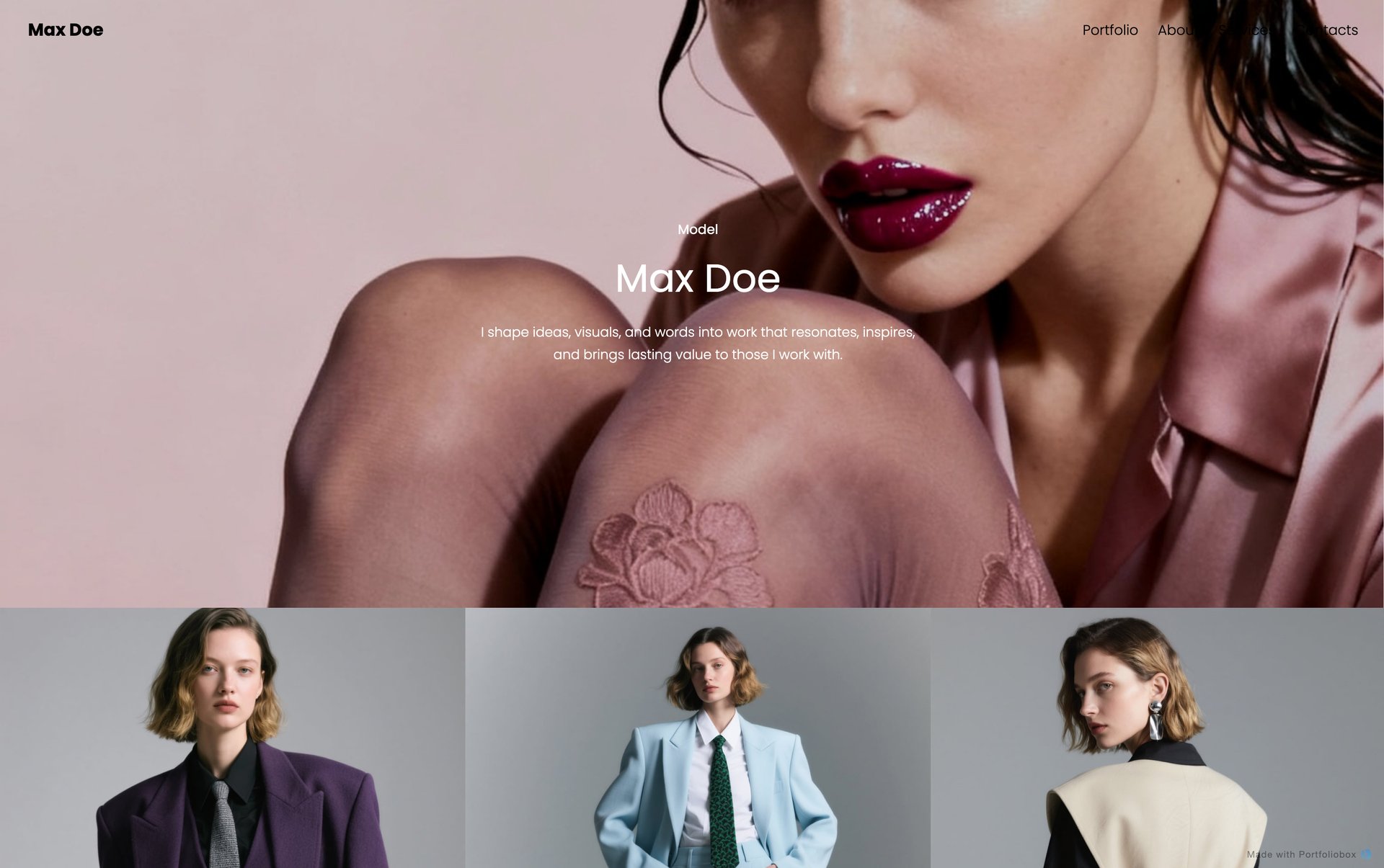 モデルポートフォリオテンプレート