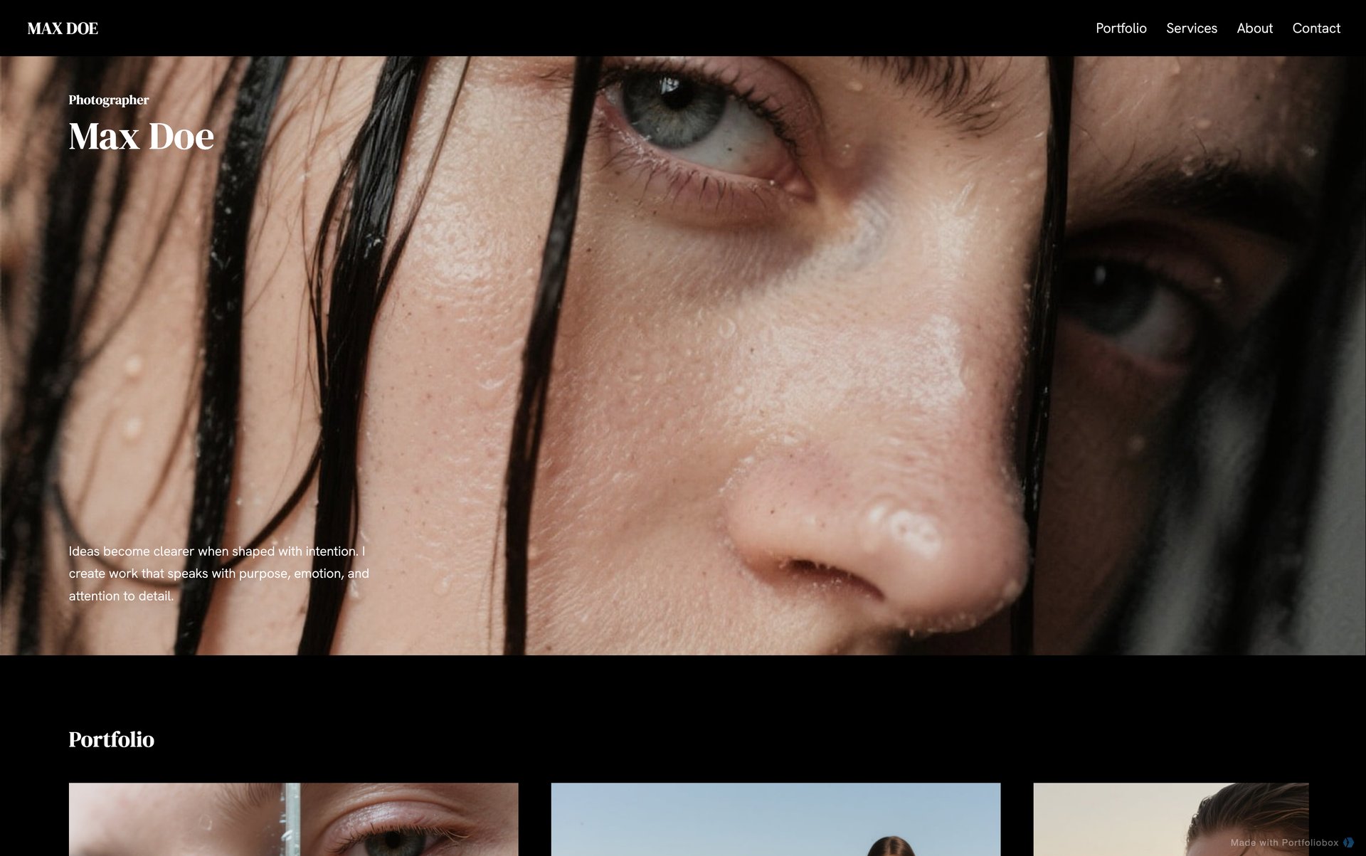 モデルポートフォリオテンプレート