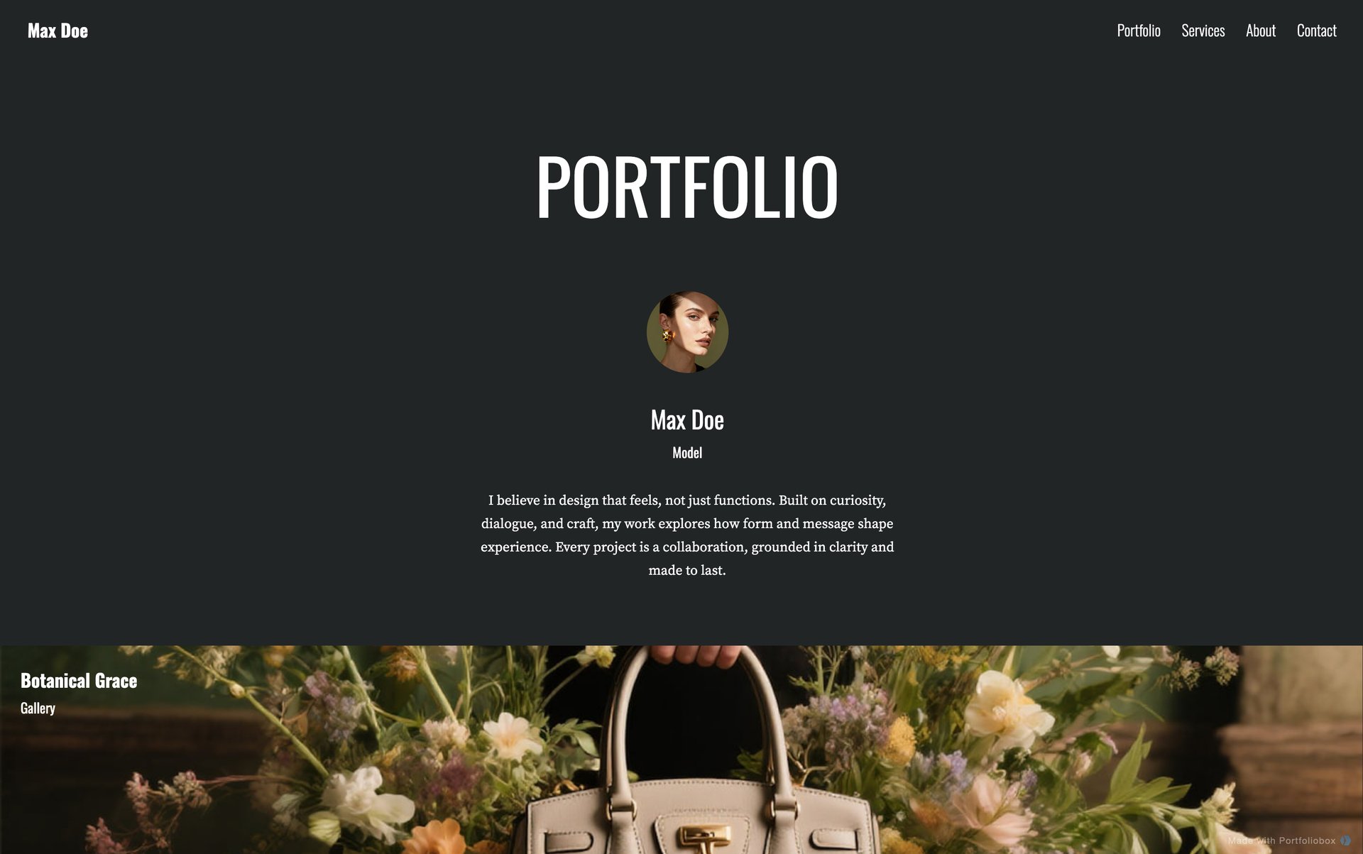 モデルポートフォリオテンプレート