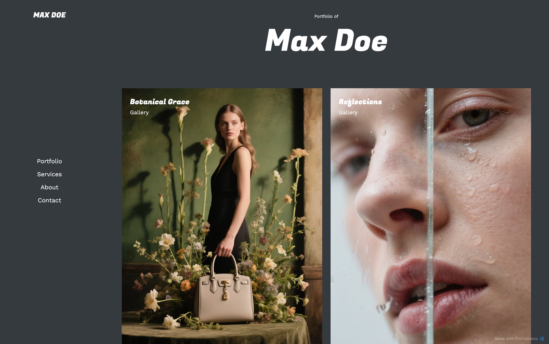 モデルポートフォリオテンプレート