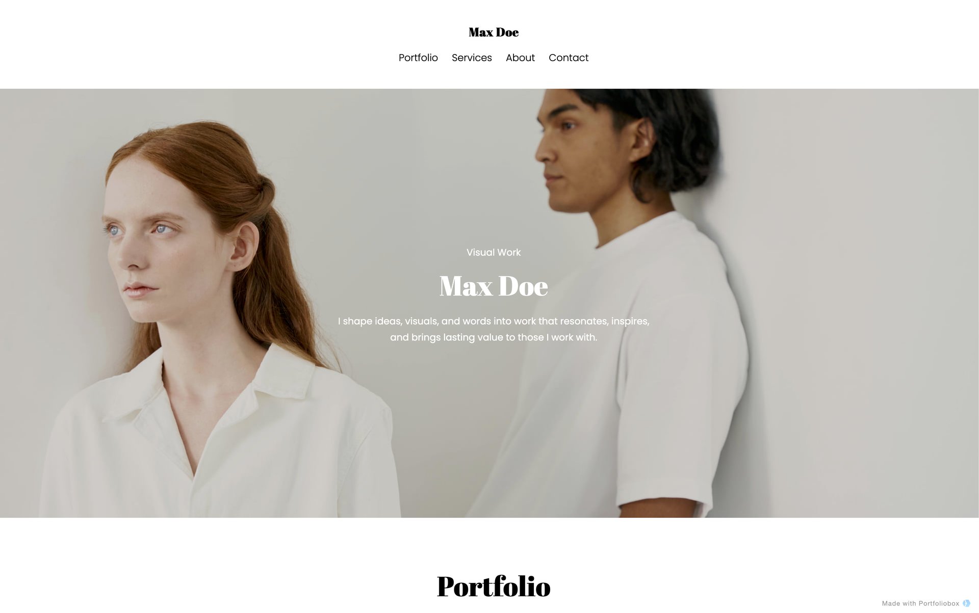 フォトグラファーポートフォリオテンプレート