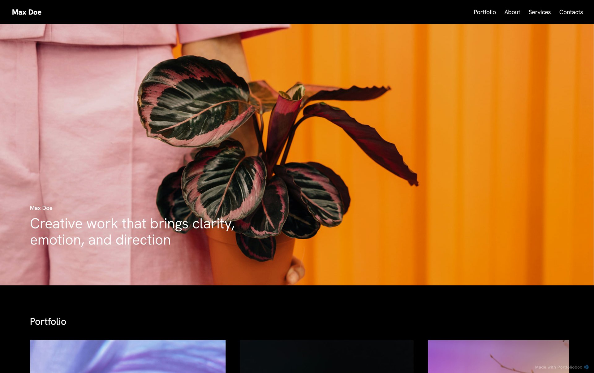 フォトグラファーポートフォリオテンプレート