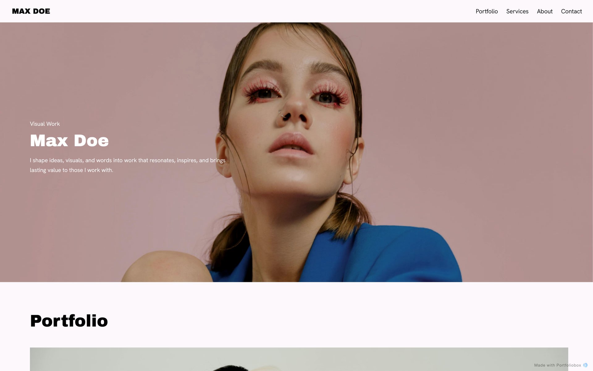 フォトグラファーポートフォリオテンプレート