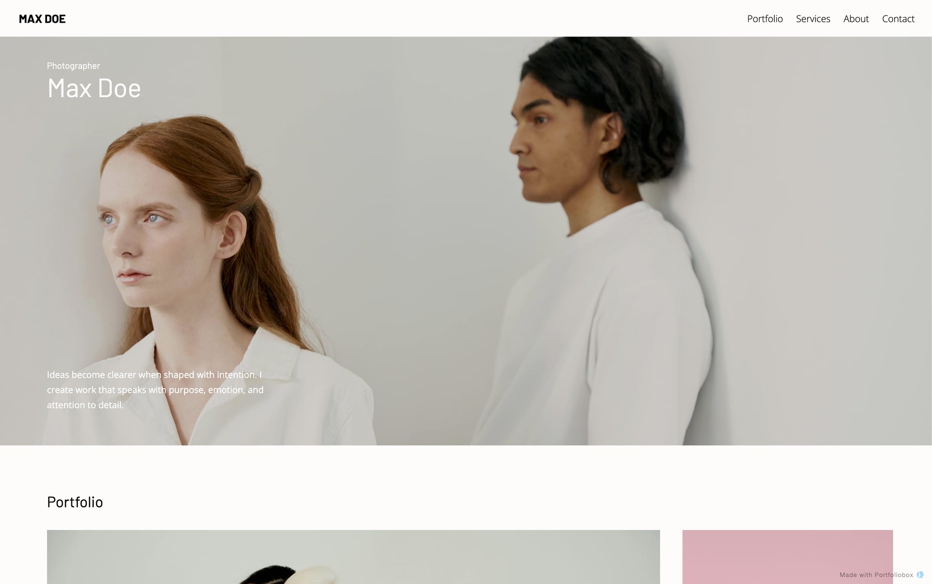 フォトグラファーポートフォリオテンプレート