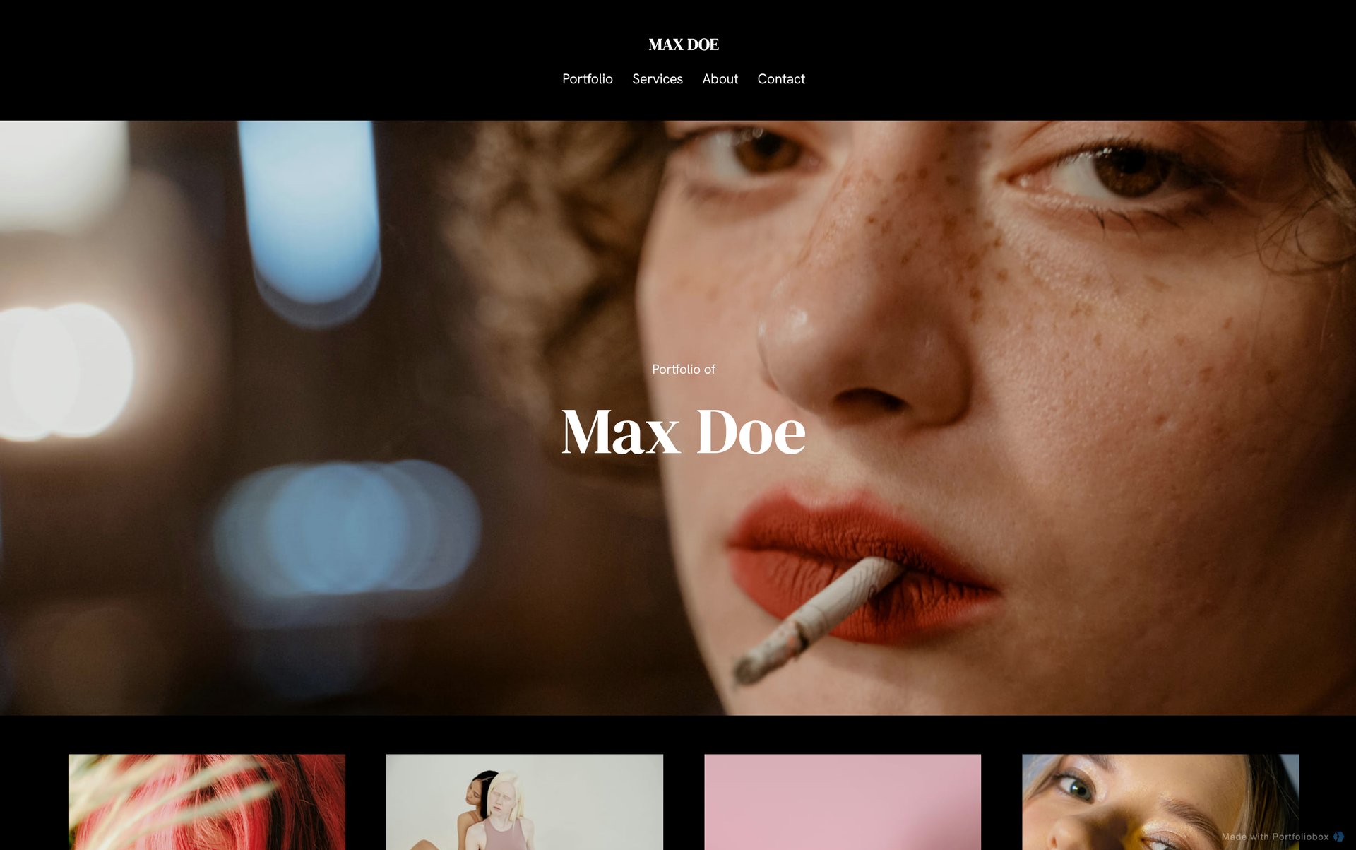 フォトグラファーポートフォリオテンプレート