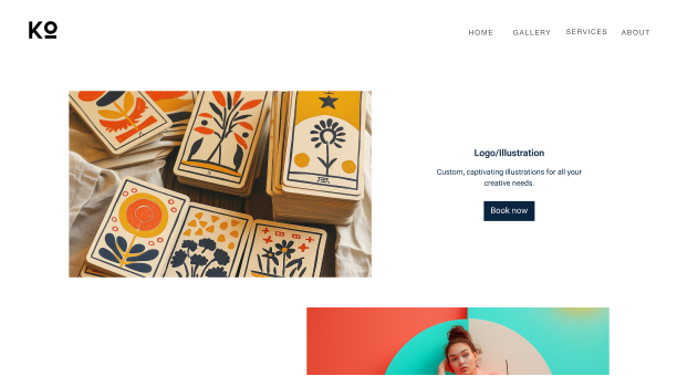 ポートフォリオでクリエイティブサービスを宣伝するためのテンプレート