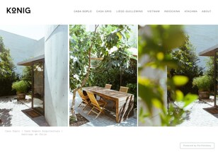 「Portfolioboxウェブサイトビルダーを使用して作成されたサンプルサイトのスクリーンショット。」