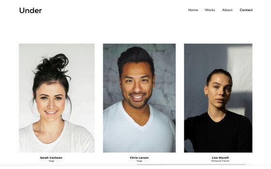 ポートフォリオボックスの活気あるチームテンプレート