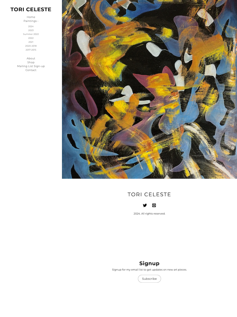 ポートフォリオ・オブ・トリ・セレステ、ポートフォリオボックスで作成。