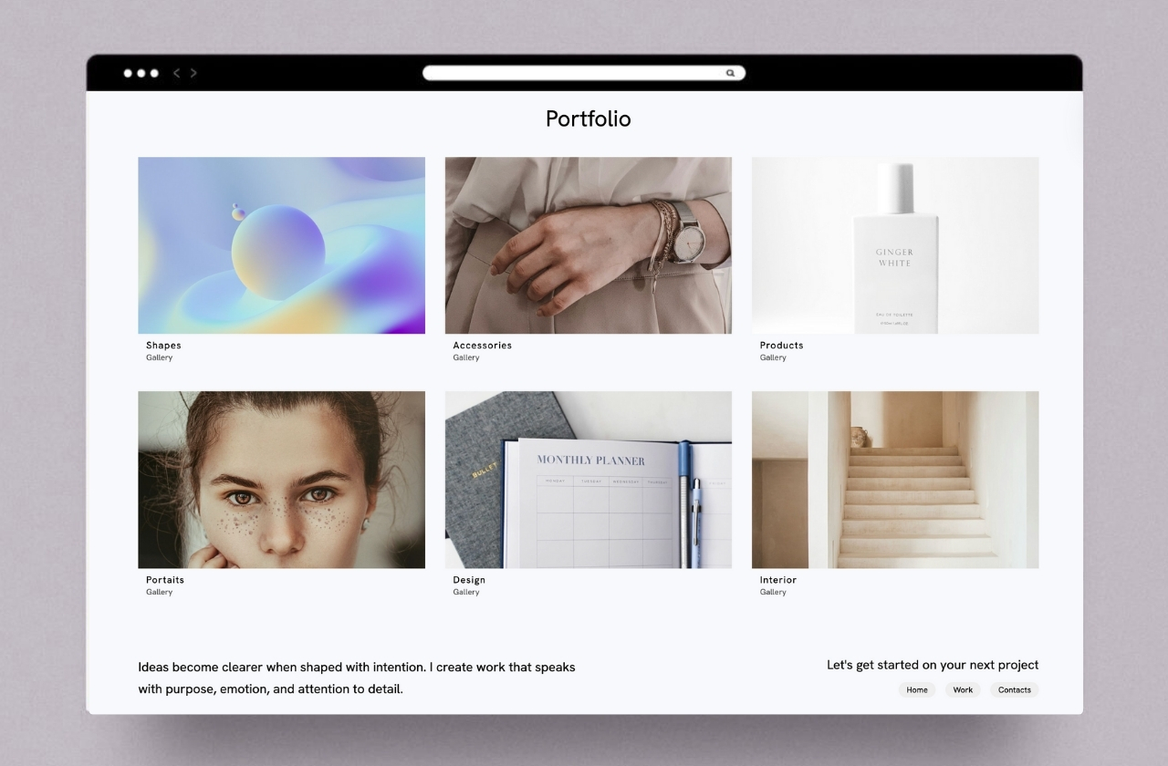 A simpler way to create pages in portfolio website