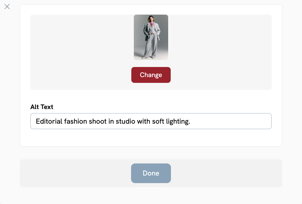 Alt text for image for your photography portfolio