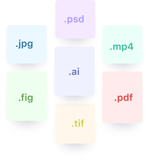 安全な共有のためのサポートされているファイル形式。