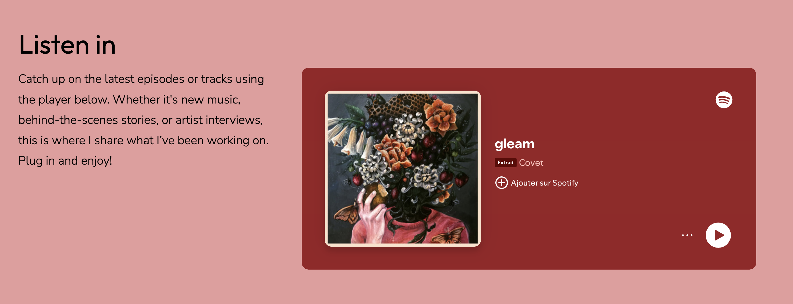 Integrate Spotify with Portfoliobox