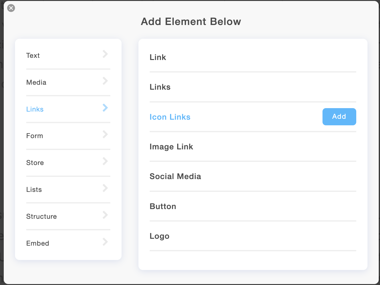 New element: Icon link for your Portfoliobox portfolio
