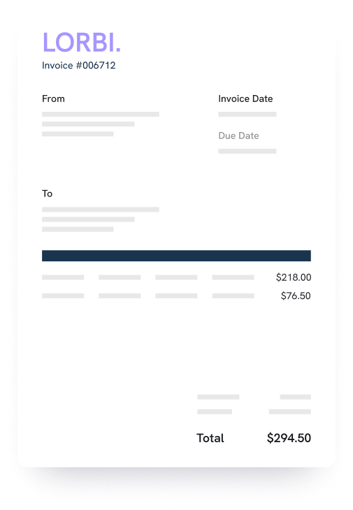 ポートフォリオボックスウェブサイトビルダーで生成された請求書です。
