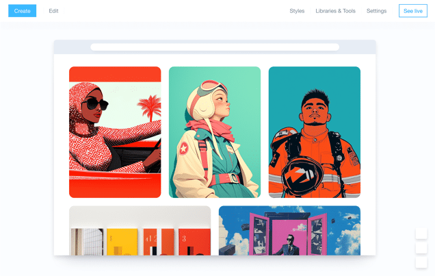 ポートフォリオボックスウェブサイトビルダーの管理パネル