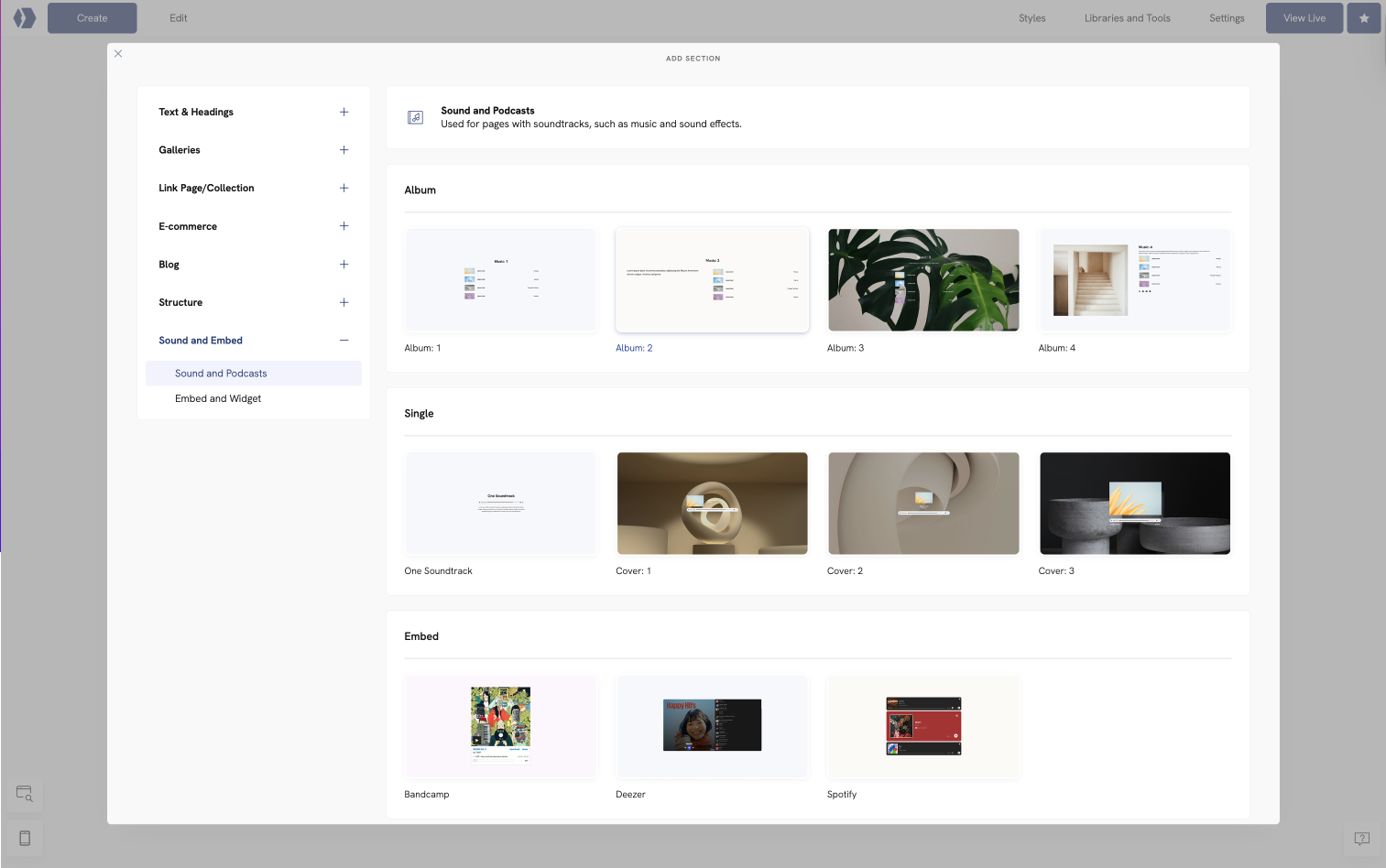 Templates for your artist portfolio