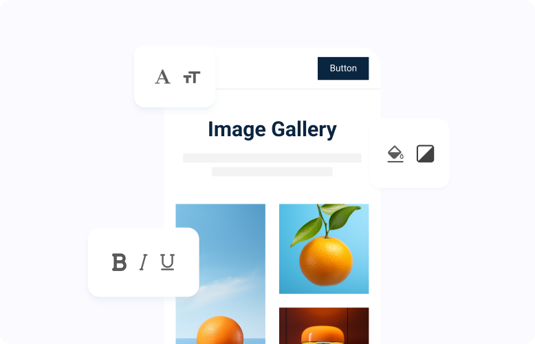 ポートフォリオのためにページをデザインし、スタイルを設定します