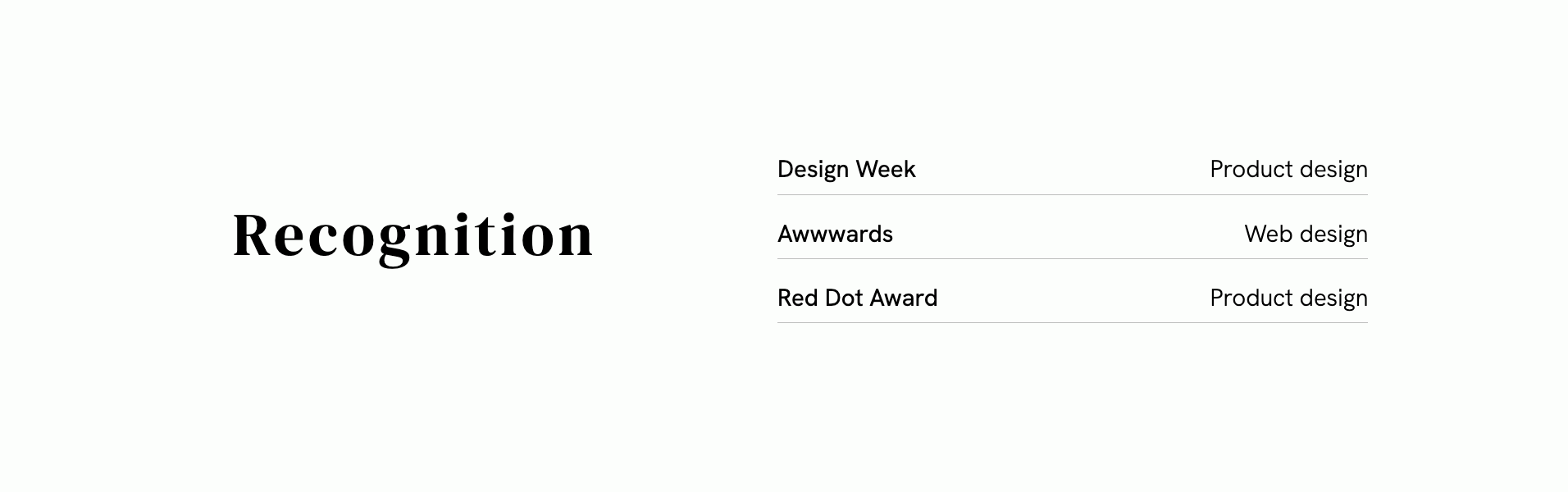 List your awards on your artist portfolio