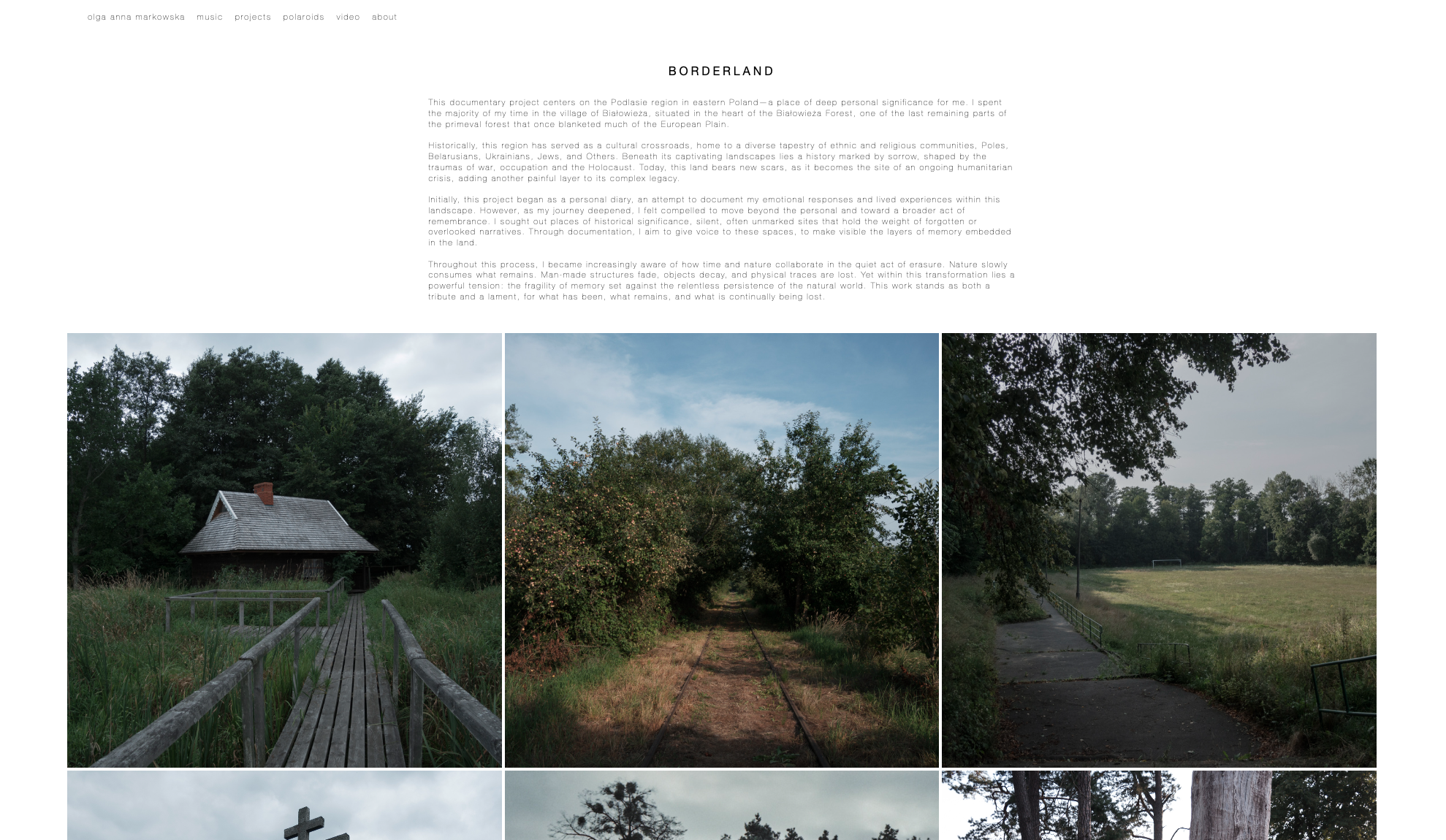 Olga Anna Markowska artist portfolio website