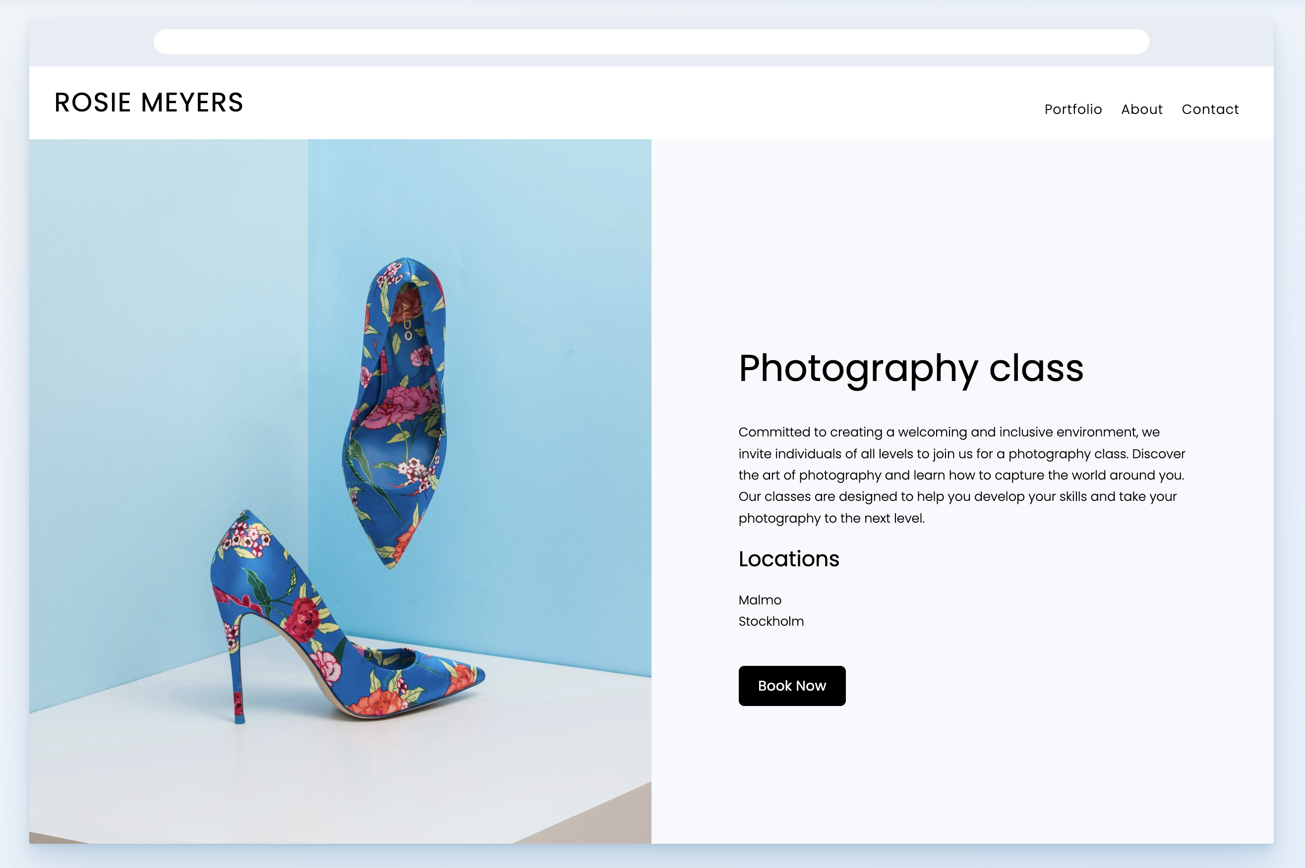 Create a Booking Page on your Portfoliobox Website