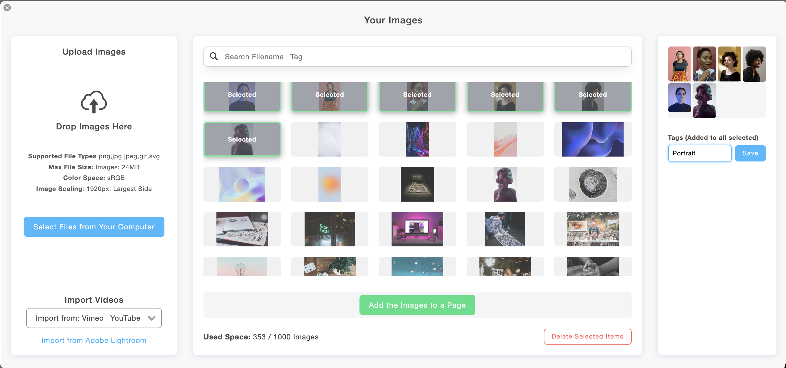 Tag images in the Image Library