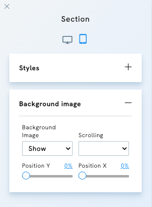 Mobile Background Image for Section - Portfoliobox